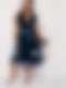 Damen Große Größen V-Ausschnitt Kleid FK003
