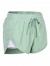 Damen Zweilagige Laufshorts Schnelltrocknende Sportshorts mit Tights FH024
