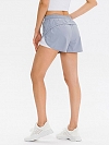 Damen Zweilagige Laufshorts Schnelltrocknende Sportshorts mit Tights FH024