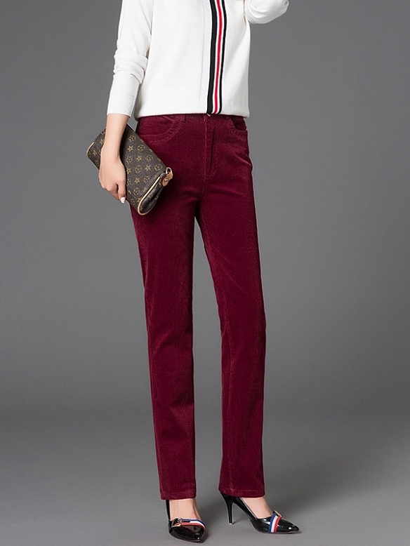 Damen High Waist Cordhose mit Hoher Taille FH233
