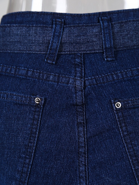 Damen High Waist Ausgestellte Jeans FH146