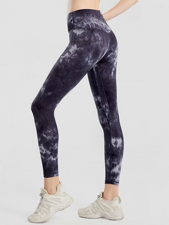 Damen High Waist Push Up Leggings mit Batikmuster FH051