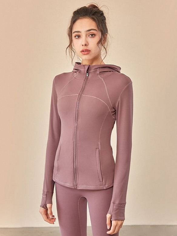Damen Sportliche Kapuzenjacke FT034