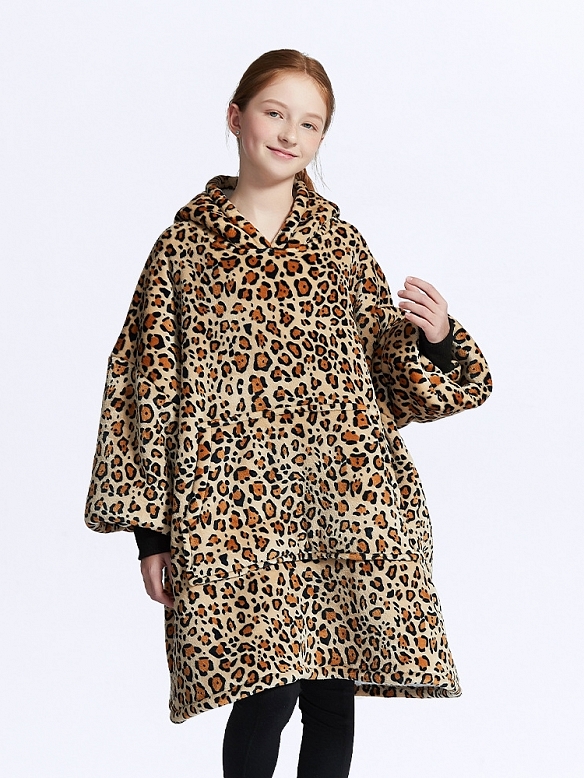 Kinder Gemusterte Oversized Hoodie FT053