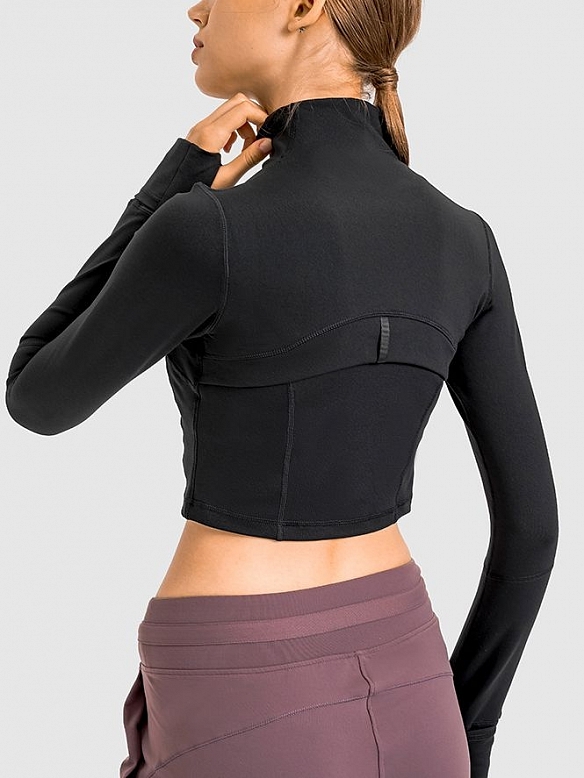 Damen Cropped Sportjacke Kurze Sportjacke FT033