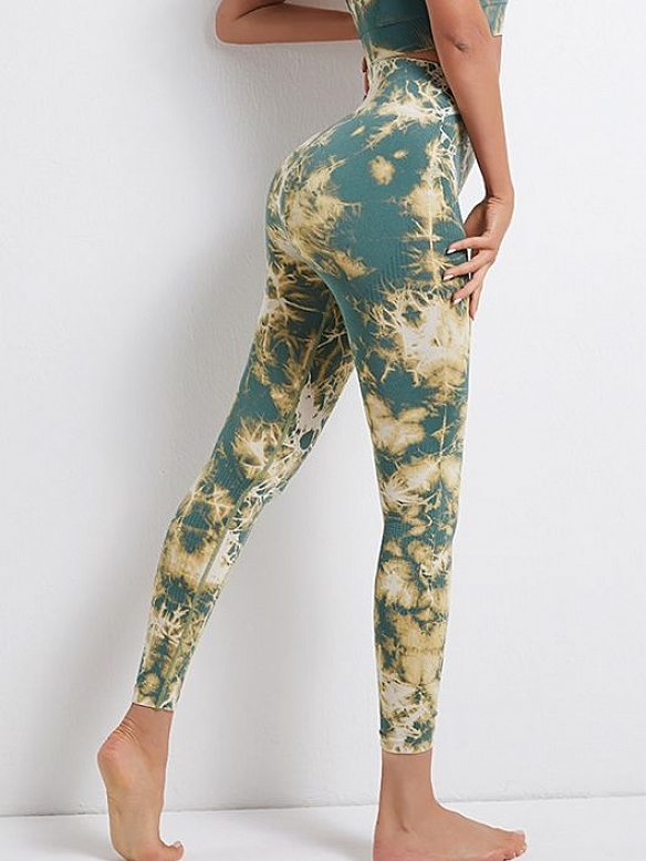 Damen Nahtlose Yogahose Batik Shaping-Sporttights FH014