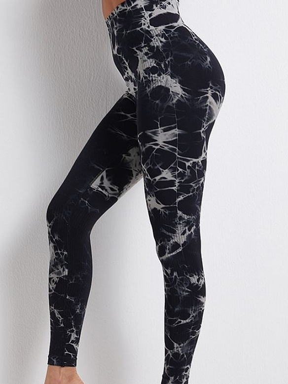 Damen Nahtlose Yogahose Batik Shaping-Sporttights FH014