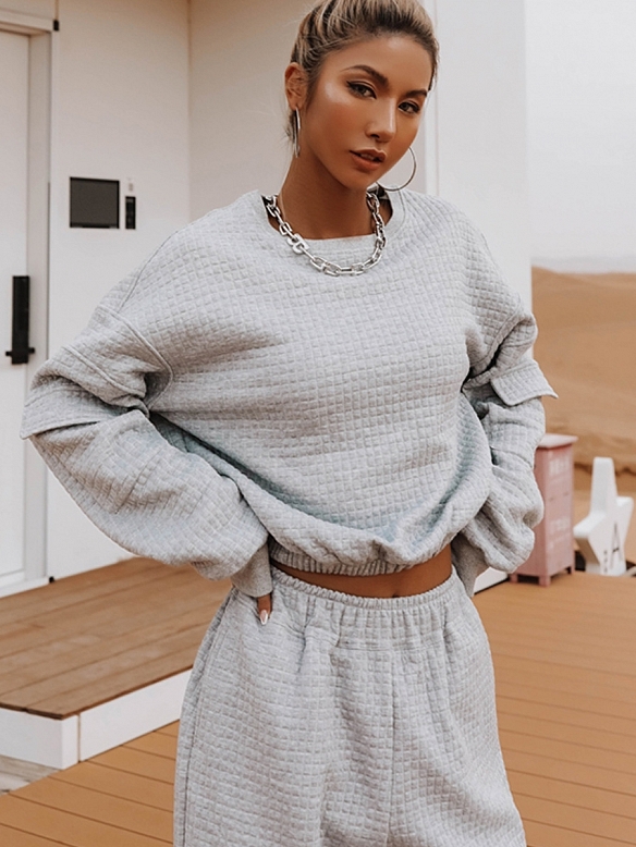 Damen Sport Set Sweatshirt und Sporthose FA023