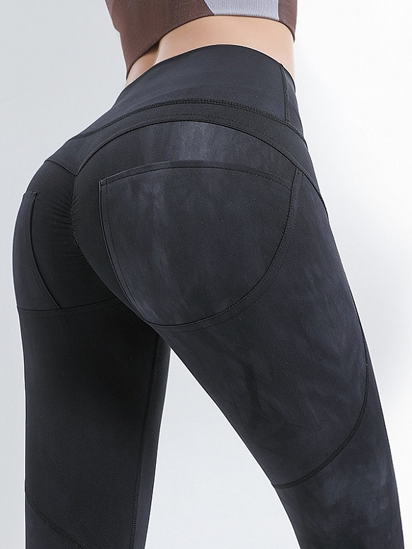 Damen Batik High Waist Push Up Sporttights FH125