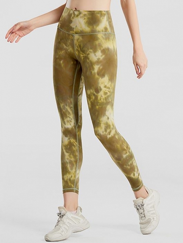 Damen High Waist Push Up Leggings mit Batikmuster FH051