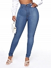Damen Hohe elastische Skinny High Jeans FH192