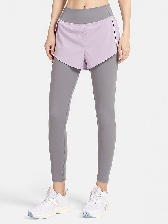 Damen Zweilagige Yogahose Shaping-Sporttights FH107