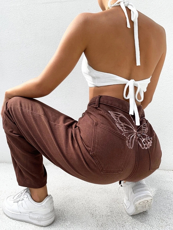 Damen Straight High Jeans FH122