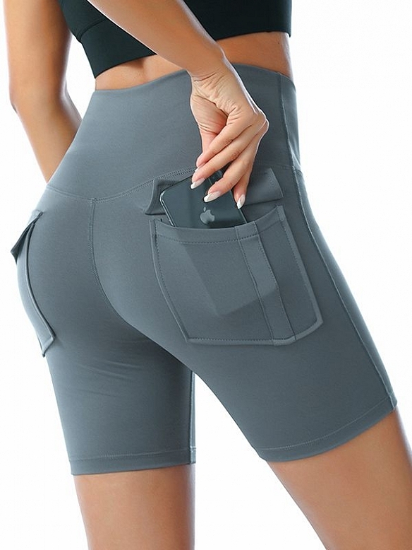 Damen High Waist Push Up Sportshorts Laufshorts FH090