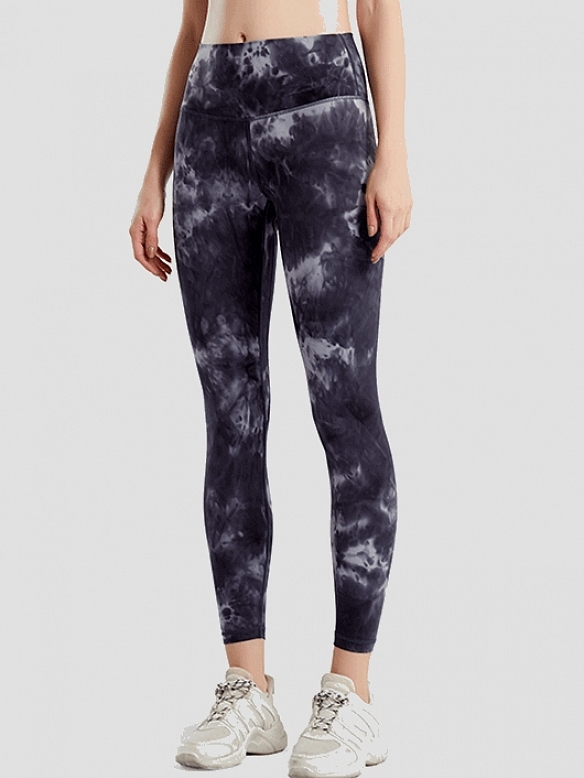 Damen High Waist Push Up Leggings mit Batikmuster FH051