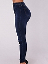 Damen Hohe elastische Skinny High Jeans FH096