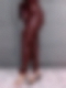 Damen High Waist Push Up PU Leggings FH139