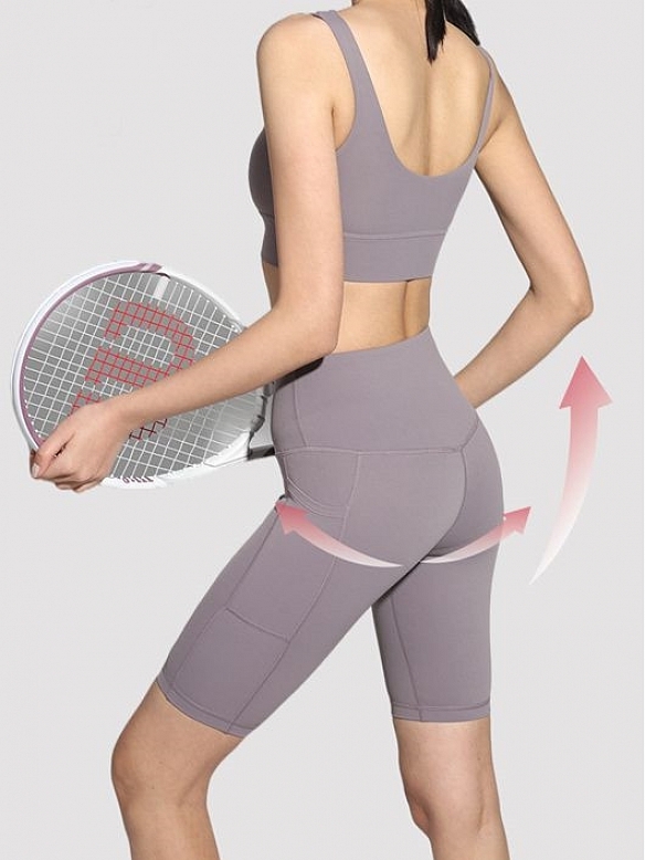 Damen High Waist Shaping Sport-Radlershorts FH030