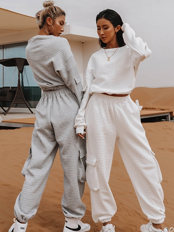 Damen Sport Set Sweatshirt und Sporthose FA023