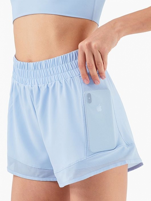 Damen High Waist Sportshorts mit Tights FH018
