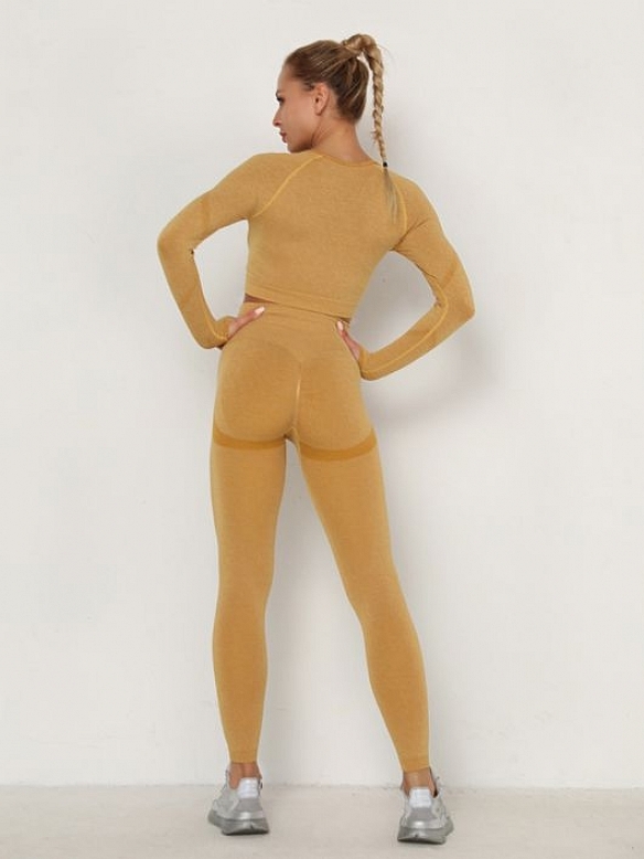 Damen Nahtlose Yoga-Set Sportanzug FA006