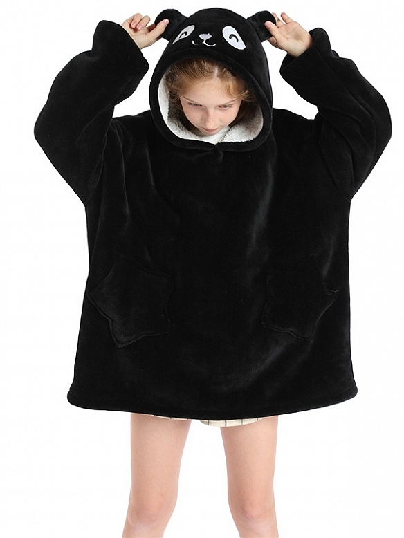 Kinder Gemusterte Oversized Hoodie FT054