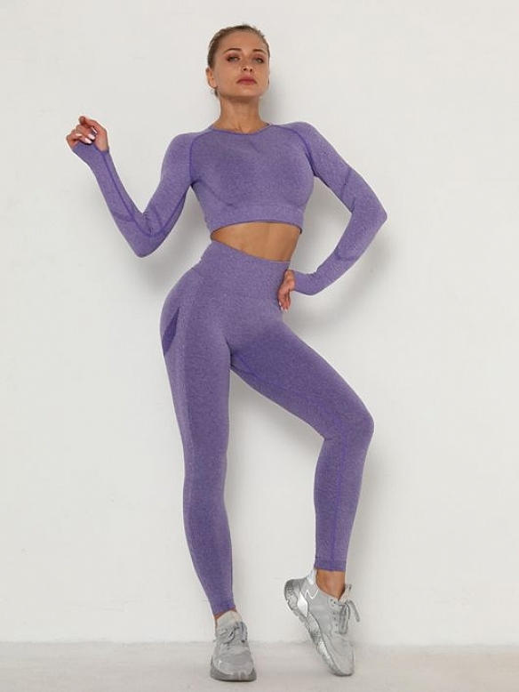 Damen Nahtlose Yoga-Set Sportanzug FA006