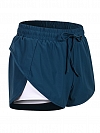 Damen Zweilagige Laufshorts Schnelltrocknende Sportshorts mit Tights FH024