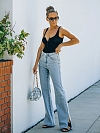 Damen Straight Jeans mit Schlitzen FH170