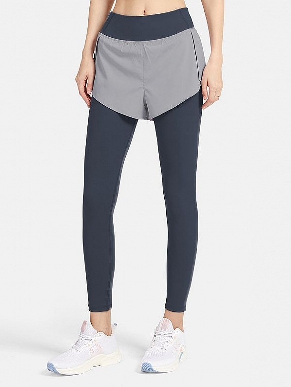 Damen Zweilagige Yogahose Shaping-Sporttights FH107