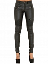 Damen Hose aus Lederimitat mit Zippern FH103