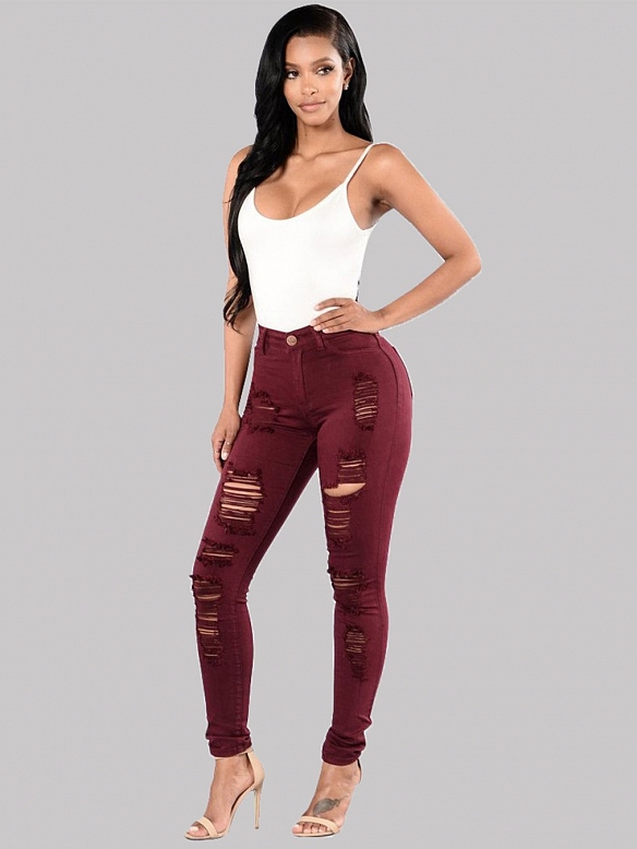 Damen Shaping-Tights mit Destroyed-Details FH092