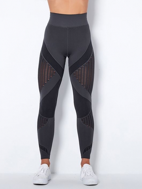 Damen Nahtlose Schnelltrocknende Gestrickte Leggings Sporttights FH034