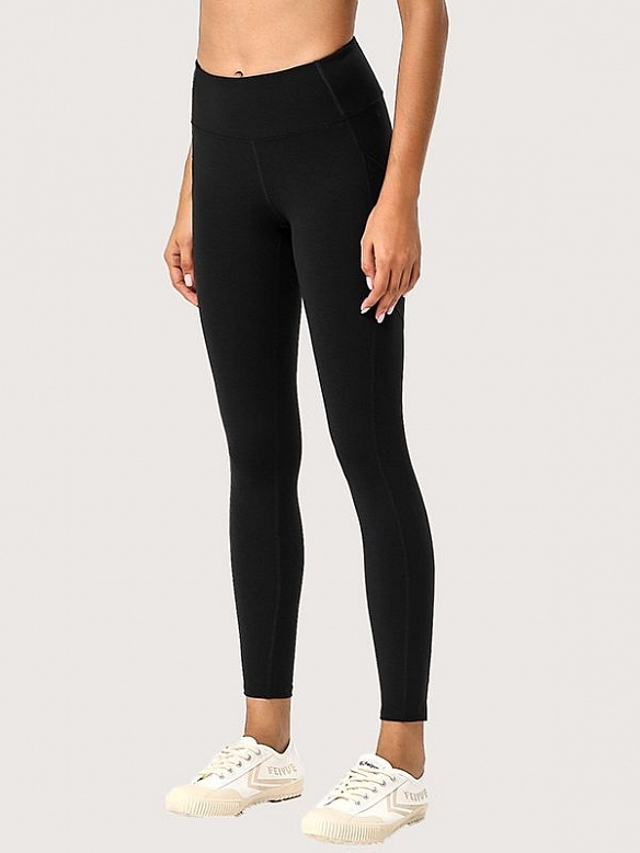 Damen High Waist Sport-Tights mit Taschen FH082