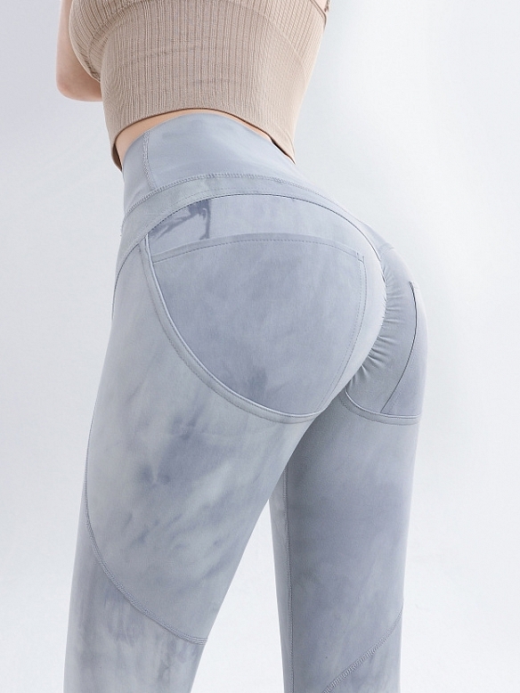 Damen Batik High Waist Push Up Sporttights FH125