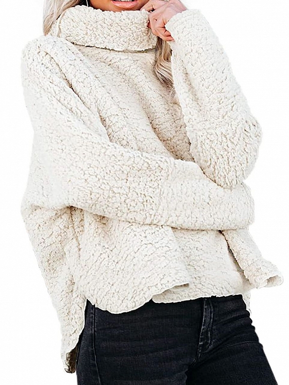 Damen Weite Plüschjacke für Frauen QX034