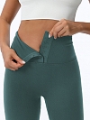 Damen Push Up Sporttights mit Hoher Taille Leggings mit Haken-Reihen FH227