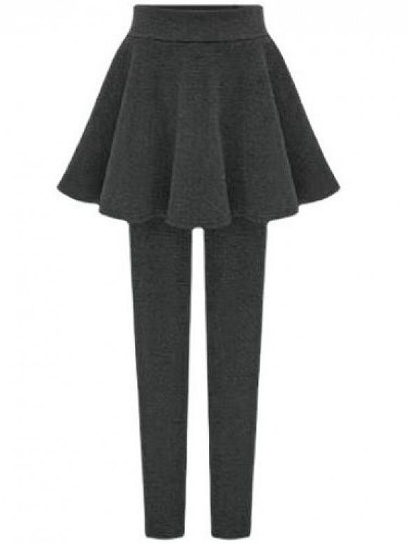 Winter Warme Leggings Hosen mit Rock für Damen FH187