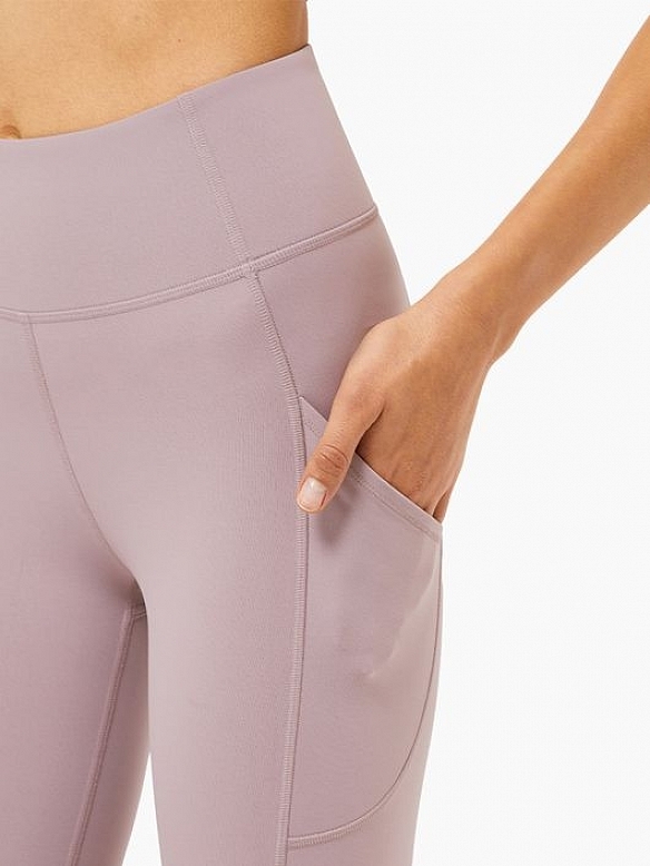 Damen Hohe elastische Shaping Sport-Radlershorts mit Taschen FH019