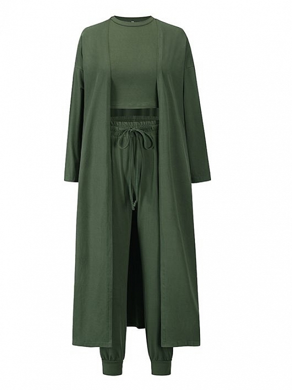 Damen 3-teiliges Gestrickter Sportanzug FA001