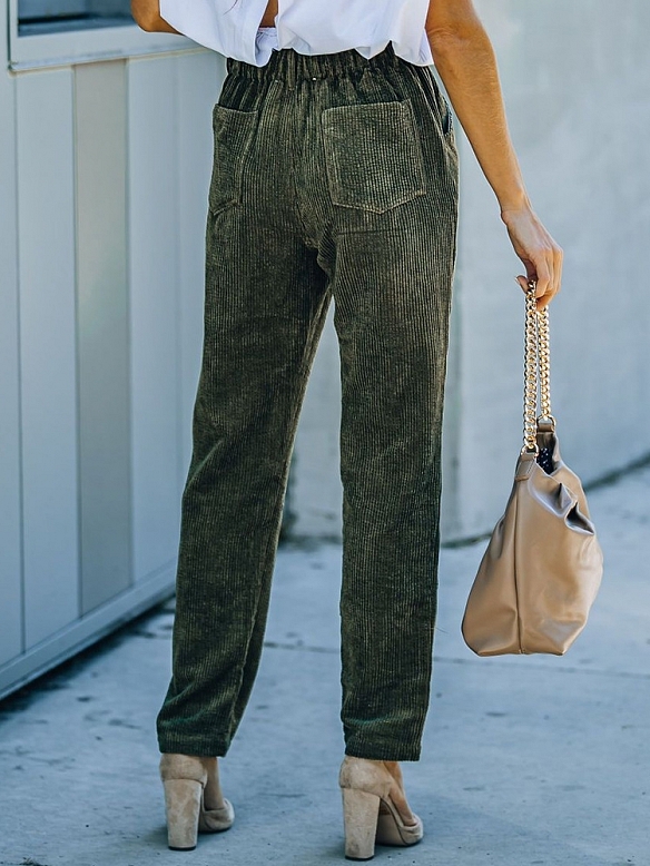 Damen Cordhose mit Hoher Taille FH218