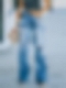 Damen Straight Jeans mit Destroyed-Details FH168