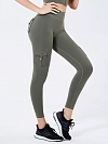 Damen Hohe elastische High Waist Shaping-Sporttights FH063