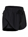 Damen Zweilagige Laufshorts Schnelltrocknende Sportshorts mit Tights FH024