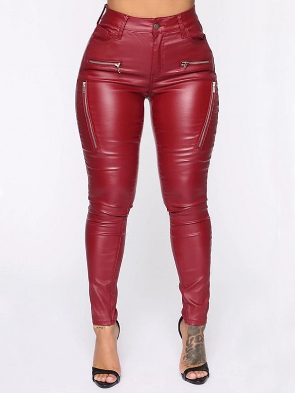 Damen Hose aus Lederimitat FH102