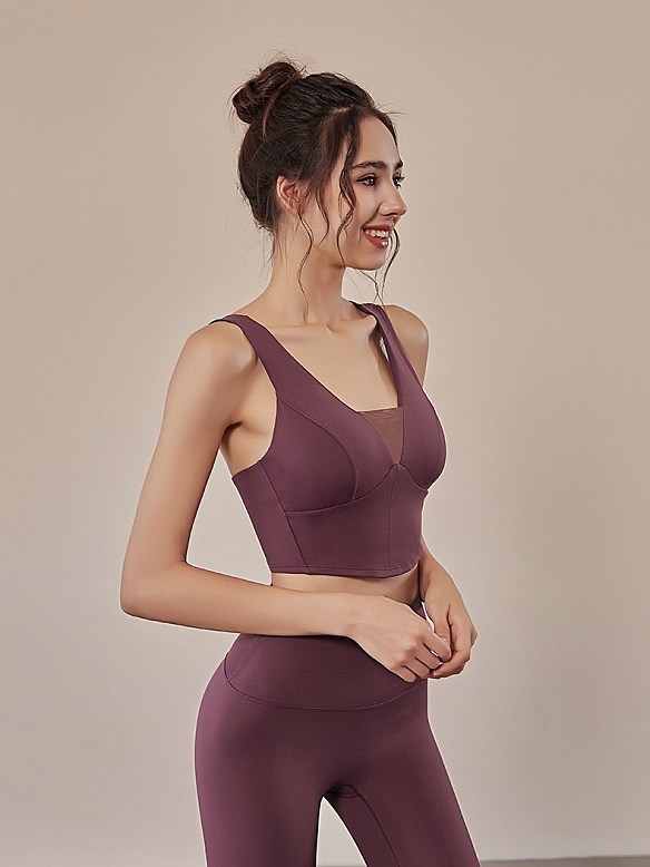 Damen High Support Sport-BH Fitness Bra Top FT055