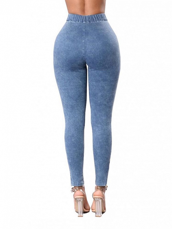 Damen Hohe elastische Shaping-Jeans FH114