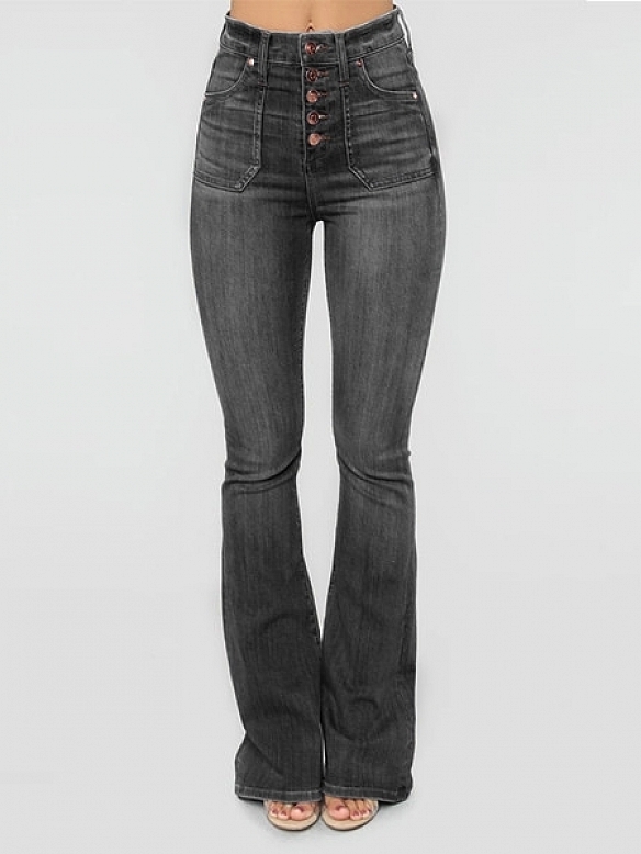 Damen Flare Regular Jeans FH159