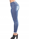 Damen Skinny Ankle Jeans mit Destroyed-Details FH155