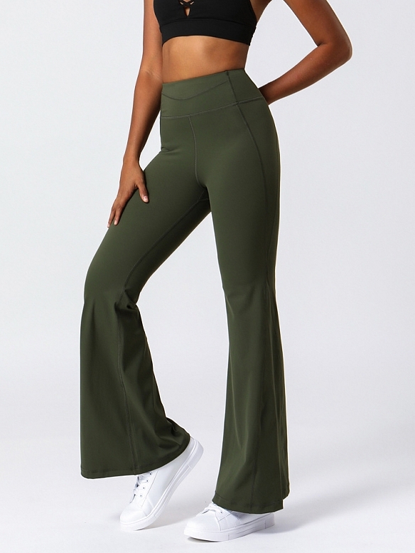 Damen Hohe Taille Ausgestellte Yogahose Sporthose FH206